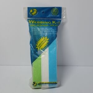 💚Wellington Replacement Webbing Kit Blue White And Green 40 Ft Long 3"‎ Wide